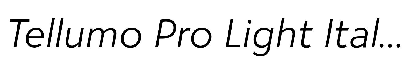 Tellumo Pro Light Italic